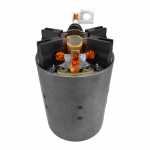 Carcaça polar c/ bob. camp. de fio e porta-esc. 24V Bosch Mercedes-Benz