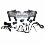 Kit farol auxiliar de milha (longo alcance) com lente de vidro para lâmpada H3 com botão interruptor e chicotes Chevrolet GM Corsa Classic 2011