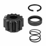 Pinhão do impulsor 12 dentes c/ kit trava Delco 38MT Case Ford Volkswagen Volvo (c/ motor Cummins) - kit