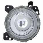 Farol auxiliar de milha (longo alcance) lado esquerdo com lente de vidro para lâmpada H1 Scania série 5