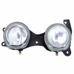 Farol auxiliar duplo de milha (longo alcance) e antineblina lado direito com lente de vidro para lâmpadas H1 Iveco Cursor Stralis Tector