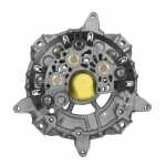 Mancal traseiro (coletor) com retificador 80A e anel do rolamento Bosch C5M Ford Cargo Iveco EuroCargo Mercedes-Benz Accelo Atego Atron Axor Volkswagen Constellation Delivery VolksBus Worker - vista frontal