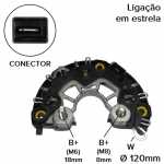 Retificador do alternador 90A Bosch KCB1 Ford F250 F350 F4000 F12000 F14000 F16000 Ranger - ligações