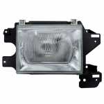 Farol principal lado direito com lente de vidro para lâmpada H4 com suporte Ford F1000 F4000
