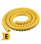 Letra E  - Pacote anilha gravada identificador marcador de fios e cabos 0.75mm até 4mm
