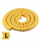 Letra L - Pacote anilha gravada identificador marcador de fios e cabos 0.75mm até 4mm