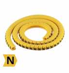 Letra N - Pacote anilha gravada identificador marcador de fios e cabos 0.75mm até 4mm