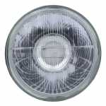 Bloco óptico do farol principal redondo Ø 177mm lado direito/esquerdo com lente de vidro para lâmpada H4 sem meia-luz Chevrolet GM Ford Mercedes-Benz Volkswagen (substitui sealed beam)