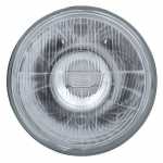 Bloco óptico do farol principal redondo Ø 177mm lado direito/esquerdo com lente de vidro para lâmpada H4 com meia-luz Chevrolet GM Ford Mercedes-Benz Volkswagen (substitui sealed beam)