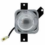 Farol auxiliar de milha (longo alcance) e antineblina retangular lado esquerdo com lente de vidro para lâmpada H3 Volkswagen Gol Parati Saveiro G3 Fase 1