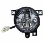 Farol auxiliar antineblina lado direito com lente de vidro para lâmpada H3 Volkswagen CrossFox Fox Gol Parati Polo Saveiro Spacefox G4