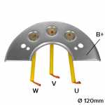Retificador do alternador 21A / 35A / 55A Bosch K1 Fiat Massey Ferguson trator Mercedes-Benz Scania - ligações