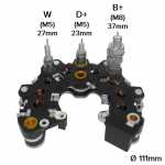 Retificador do alternador 70A / 90A / 95A / 100A / 120A Iskra AAK Case John Deere Massey Ferguson Mercedes-Benz New Holland SsangYong Terex