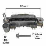Retificador do alternador 90A Mitsubishi Ford Escort Fiesta - ligações
