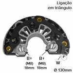 Retificador do alternador 150A Bosch E8 Fiat Ducato Iveco CityClass Scudato - ligações