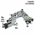 Retificador do alternador 90A Bosch B1 Toyota Hilux SW4 2.8 16V Diesel 2015 em diante