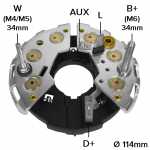 Retificador do alternador 75A Bosch K1 Chevrolet GM Bonanza D20 D40 D6000 D11000 D12000 D13000 D14000 D19000 D21000 D22000 Fiat-Allis GMC 6100 New Holland trator - ligações