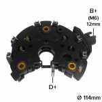 Retificador do alternador 75A Bosch KC Honda Civic - ligações