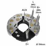 Retificador do alternador 95A Bosch K1 Ford Escort Royale Verona Versailles - ligações