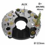 Retificador do alternador 90A / 120A Bosch N1 Chrysler Grand Caravan LeBaron Voyager - ligações