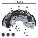 Retificador do alternador 140A Delco Remy Chevrolet GM Blazer S10 Trailblazer (ano 2012 em diante)