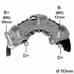 Retificador do alternador 70A Hitachi Nissan Pathfinder - ligações