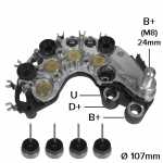 Retificador do alternador 100A Valeo SG10B Chevrolet GM Astra Blazer Corsa Omega S10 Suprema Vectra - ligações
