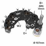 Retificador do alternador 120A Valeo A14VI Citroën Berlingo C4 DS4 Evasion Jumper Picasso Xantia XM Xsara ZX Fiat Ducato Peugeot 306 405 406 605 806 4007 Boxer Expert Partner - ligações