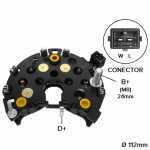 Retificador do alternador 55A / 70A / 90A Bosch KC Ford Courier Fiesta Ka Seat Alhambra Arosa CityGolf Cordoba Volkswagen Beetle Golf Jetta Parati Passat Polo Transporter - ligações