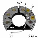 Retificador do alternador 45A / 65A Lucas Indiel Prestolite A127B Ford Escort Mercedes-Benz MB180 Volkswagen Gol Parati Pointer Saveiro (com motor AP) - ligações