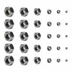 Kit de porcas sextavadas (M4, M5, M6, M7, M8 e M10)