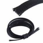 Malha náutica expansiva / expansível 3mm (1/8 polegada) preta 1.5x rolo 1m