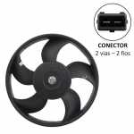Eletroventilador/ventoinha do radiador 12V 5 pás diâmetro 295mm 115W aspirante Bosch DPC Ford Escort Verona Volkswagen Gol Logus Parati Pointer Saveiro G2 (sem ar-condicionado)