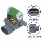 Resistência do eletroventilador/ventoinha do radiador Ford EcoSport Fiesta Ka (base original cor cinza)