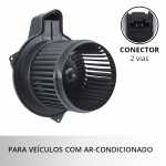 Eletroventilador interno caixa ar forçado 12V diâmetro 120mm Denso Case Farmall Fiat Argo Cronos Fiorino Grand Siena Mobi Palio Pulse Strada Uno Vivace Way (com ar-condicionado)