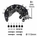 Retificador do alternador 170A / 180A / 200A / 220A Valeo FG18S / TG17C / TG23C BMW 540 545 550 645 650 730 735 740 745 750 X5 Mercedes-Benz Sprinter