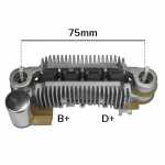 Retificador do alternador 75A Mitsubishi Honda Civic - ligações