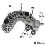 Retificador do alternador 120A / 125A Valeo TG12C Ford EcoSport Fiesta Focus Ka MINI Peugeot 207 208 - ligações