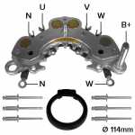 Retificador do alternador 110A Lucas Indiel Prestolite AVI128 Renault Clio R19 - ligações