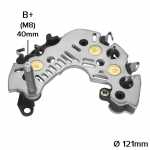 Retificador do alternador 100A / 120A Magneti Marelli Case Ford Land Rover New Holland - ligações