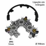 Retificador do alternador 100A / 120A / 130A Bosch EL5 Chevrolet GM Cobalt Cruze Onix Prisma S10 Fiat Grand Siena - ligações