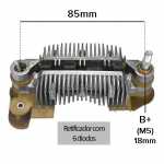 Retificador do alternador 80A Mitsubishi Subaru Impreza Legacy Outback (com 6 diodos) - ligações