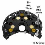 Retificador do alternador 115A / 120A Bosch NC Audi A4 A6 S4 Volkswagen Golf Passat - ligações