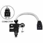 Porta-escovas 12V 8 x 5 x 26.5 mm para alternador Denso Toyota Crown Dyna Hilux HiAce Land Cruiser - kit