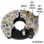 Retificador do alternador 75A / 80A / 90A Bosch N1 Audi BMW 316 318 320 M3 M5 Porsche 924 931 Volkswagen Golf Passat - ligações