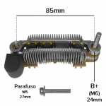 Retificador do alternador 40A / 90A Mitsubishi Fuso - ligações