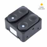 Botão/interruptor de vidro elétrico duplo porta dianteira lado esquerdo Chevrolet GM Ipanema Kadett 1994 até 1998