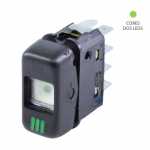 Botão/interruptor painel 2 estágios 8 terminais 12V Mercedes-Benz MB caminhão 709 710 713 913 914 1218 1418 1618 1935 2318 2325 2638 LO812 LO814 Marcopolo ônibus GV G5 Paradiso Torino Viaggio Volare