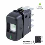 Botão/interruptor painel 1 estágio com retorno 8 terminais 24V Mercedes-Benz MB caminhão 709 710 713 913 914 1218 1418 1618 1935 2318 2325 2638 LO812 LO814 Marcopolo ônibus GV G5 Paradiso Torino Viaggio Volare