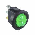 Botão/interruptor/chave gangorra liga e desliga com LED verde KCD1 10A 12Vdc / 10A 24Vdc / 10A 110 Vac / 6A 220Vac